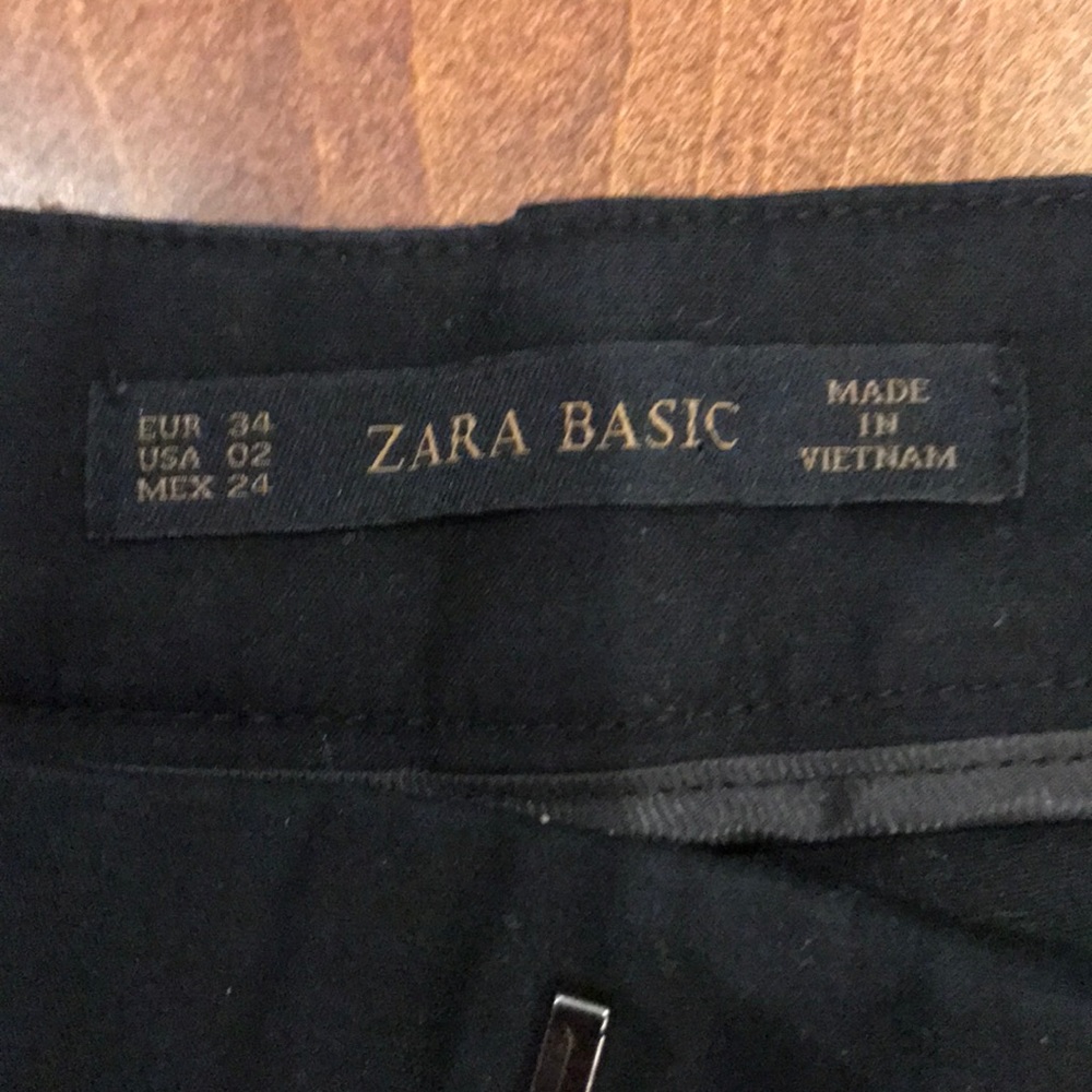 Zara Basic Black Pants Size2 - image 3